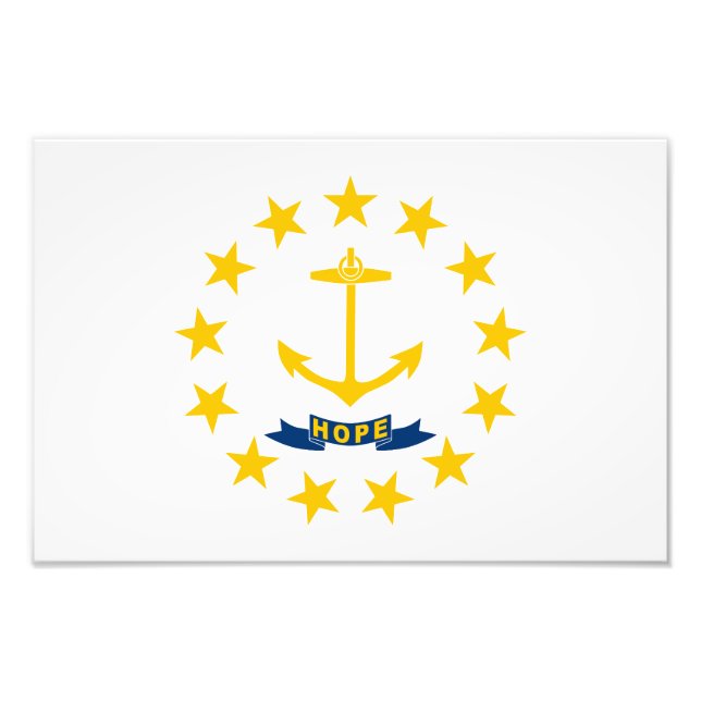 Rhode Island State Flag Photo Print (Front)