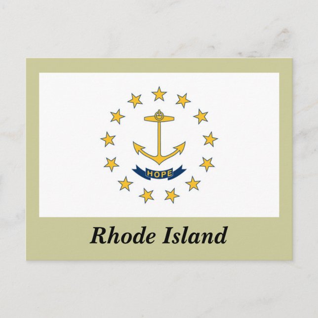 Rhode Island State Flag Postcard (Front)