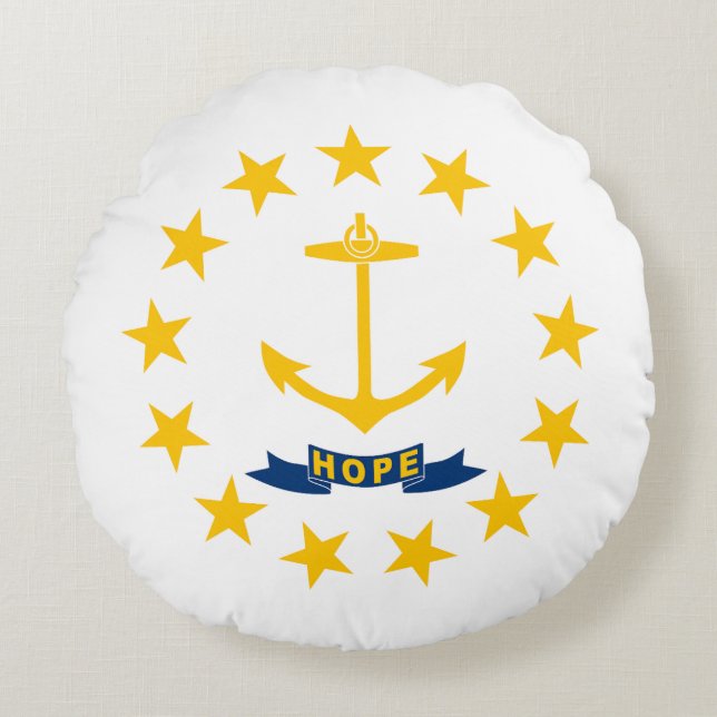 Rhode Island State Flag Round Cushion (Front)
