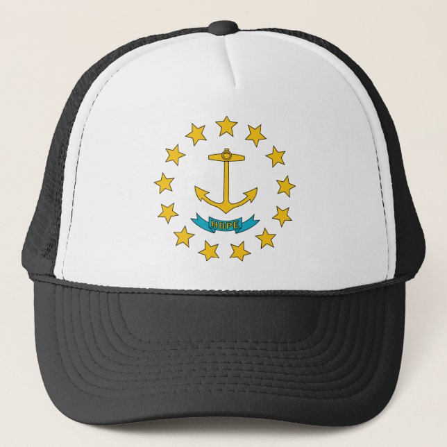 Rhode Island State Flag Trucker Hat (Front)