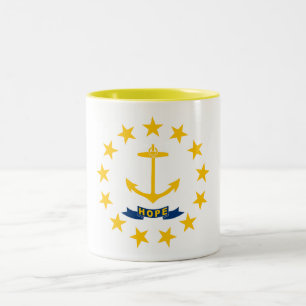 Rhode Island State Flag Two-Tone Coffee Mug