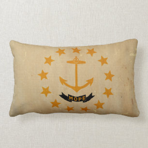 Rhode Island State Flag VINTAGE Lumbar Cushion
