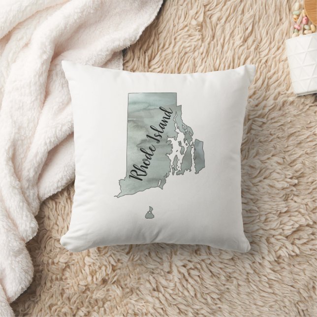 Rhode Island State Illustration  Cushion (Blanket)