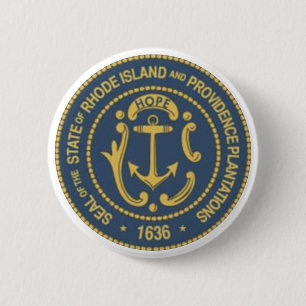 Rhode Island State Seal 6 Cm Round Badge
