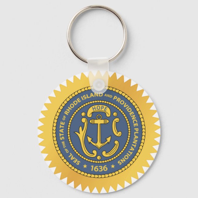 Rhode Island State Seal Key Ring (Front)