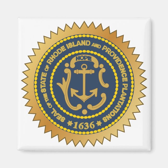 Rhode Island State Seal Magnet (Front)