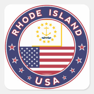 Rhode Island sticker, phone case, tote bag Square Sticker