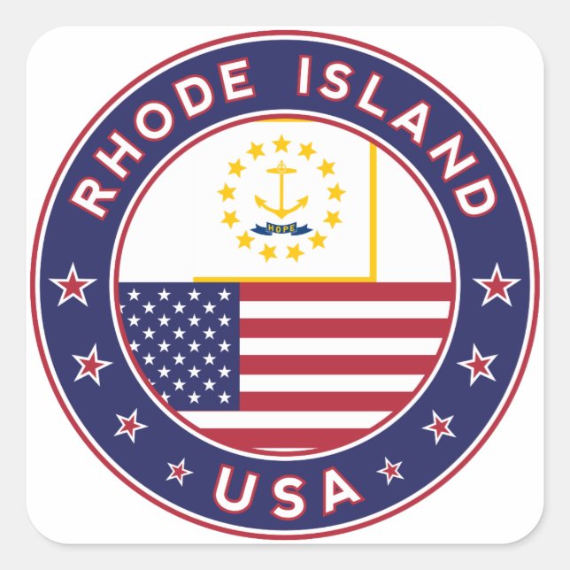Rhode Island sticker, phone case, tote bag Square Sticker (Front)