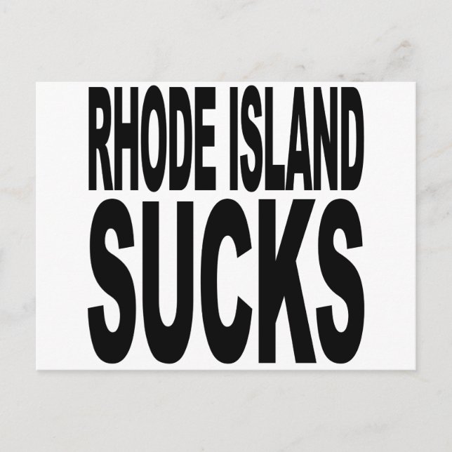 Rhode Island Sucks Postcard (Front)