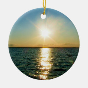 Rhode Island sunset ornament