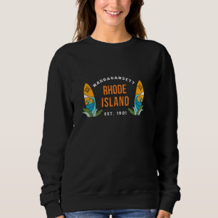 Rhode Island Surfing Narragansett Souvenir Retro S Sweatshirt