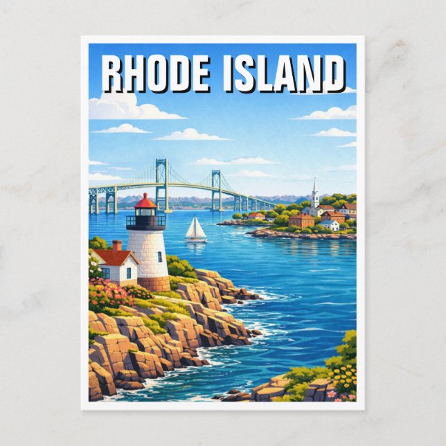 Rhode Island Travel Postcard (Front)