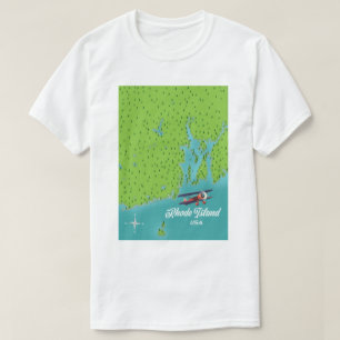 Rhode Island USA map T-Shirt