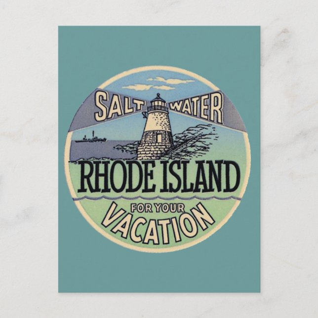 Rhode Island Vintage Travel Postcard (Front)