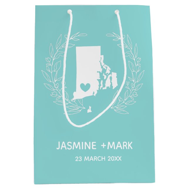 Rhode Island wedding favours custom Medium Gift Bag (Front)