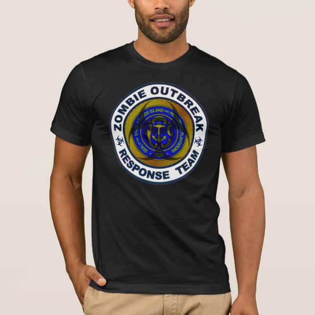 Rhode Island Zombie Outbreak Response Team T-Shirt (Front)