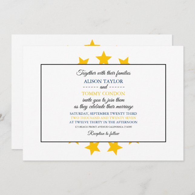 Rhode Islander Flag, Flag of Rhode Island Wedding Invitation (Front/Back)
