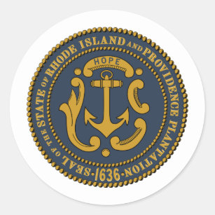 Rhode Islander Seal, Rhode Island Classic Round Sticker