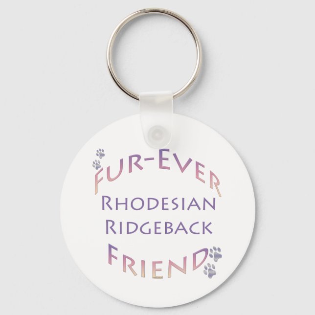 Rhodeisan Ridgeback Fur-ever Friend Key Ring (Front)