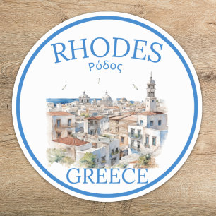 Rhodes Greece Watercolor – Greek Island Travel