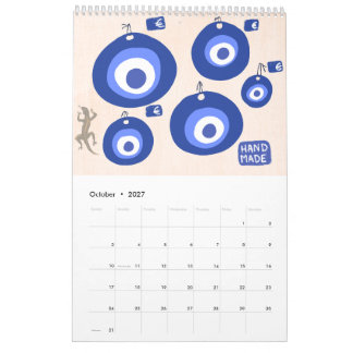 Rhodes Greek Scenes & Patterns Kitchen Calendar