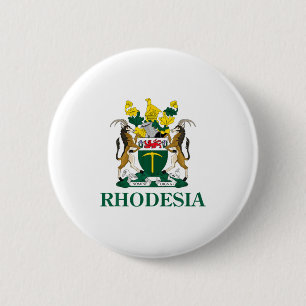 Rhodesia Coat Of Arms Zimbabwe Funny South Africa 6 Cm Round Badge