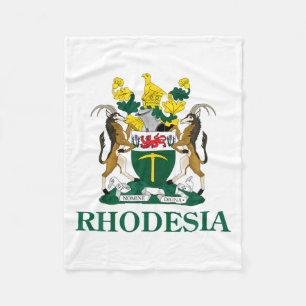 Rhodesia Coat Of Arms Zimbabwe Funny South Africa  Fleece Blanket