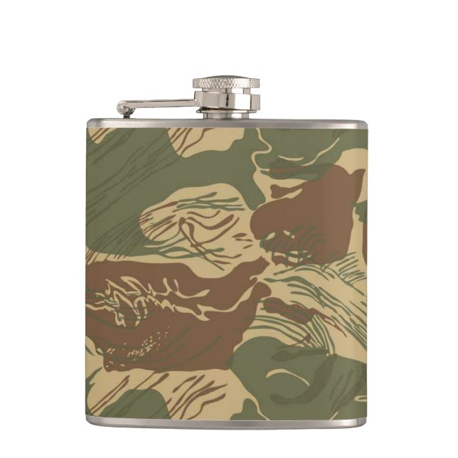Rhodesian Brushstroke Hip Flask (Front)