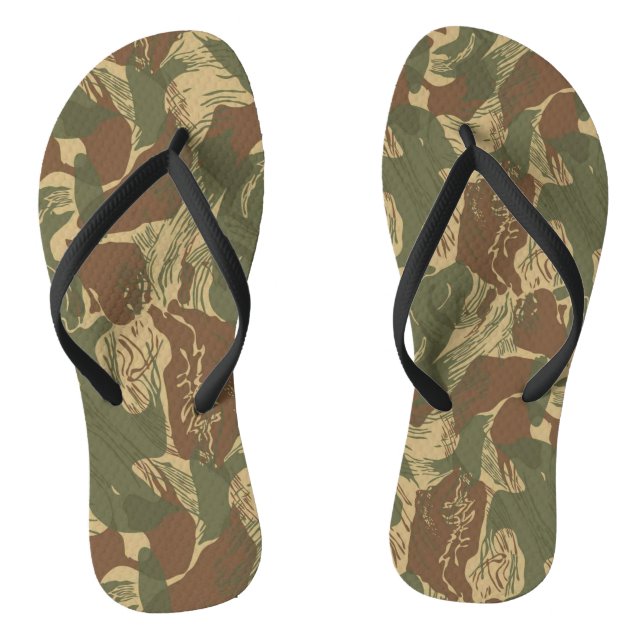 Rhodesian Brushstroke Slops (Flip Flops) Jandals (Footbed)