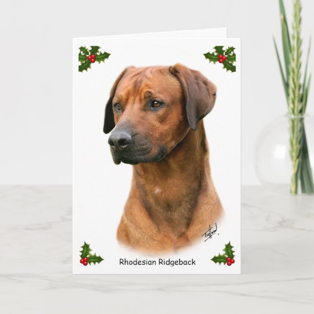 Rhodesian Ridgeback 9Y338D-039 Holiday Card (Front)