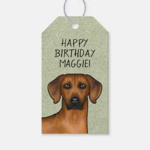 Rhodesian Ridgeback African Lion Dog Breed Green Gift Tags