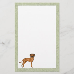 Rhodesian Ridgeback African Lion Dog Breed Green Stationery