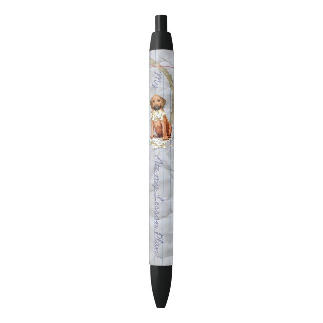 Rhodesian Ridgeback Ate Lesson Plan Black Ink Pen (Front Vertical)