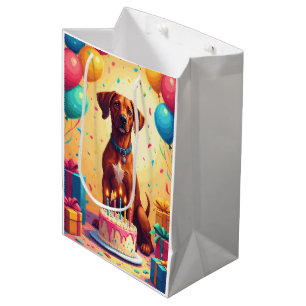 Rhodesian Ridgeback Birthday Celebration Medium Gift Bag