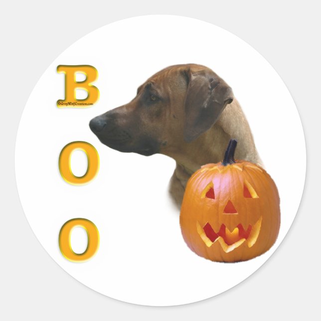 Rhodesian Ridgeback Boo Classic Round Sticker (Front)