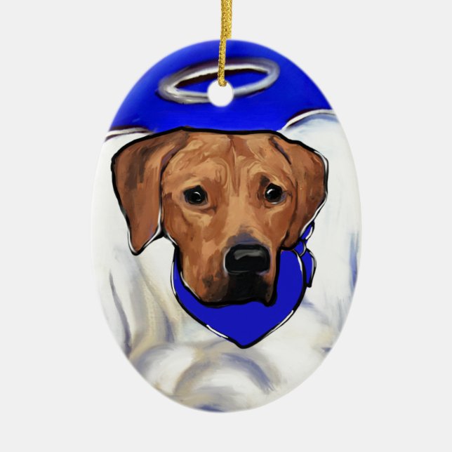 Rhodesian Ridgeback Ceramic Tree Decoration (Front)