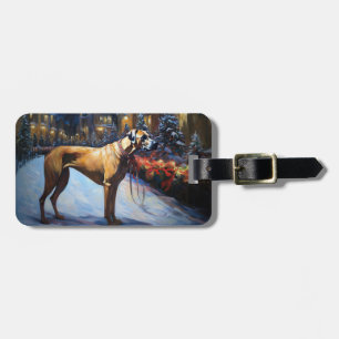 Rhodesian Ridgeback Christmas Festive Season Luggage Tag