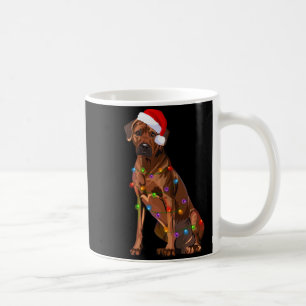 Rhodesian Ridgeback Christmas Lights Xmas Dog Love Coffee Mug