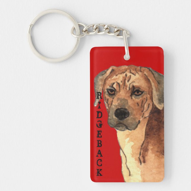 Rhodesian Ridgeback Colour Block Key Ring (Front)