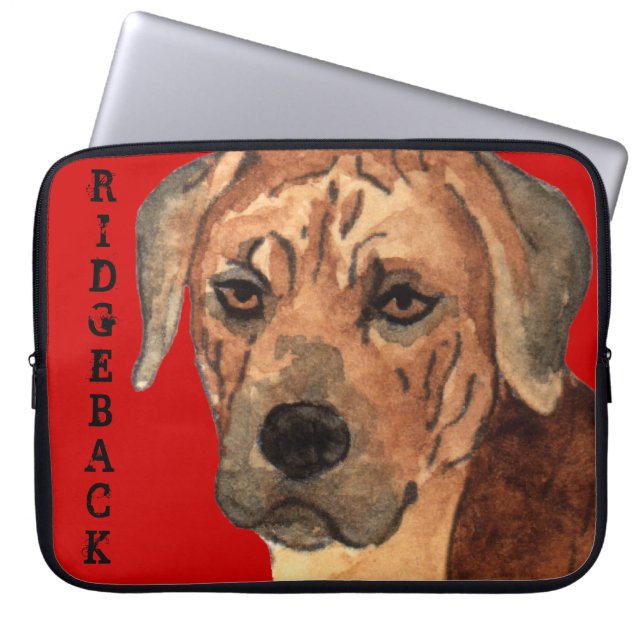 Rhodesian Ridgeback Colour Block Laptop Sleeve (Front)