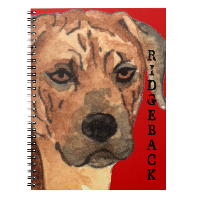 Rhodesian Ridgeback Colour Block Spiral Notebook (Front)