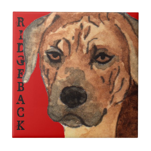 Rhodesian Ridgeback Colour Block Tile (Front)