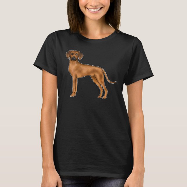 Rhodesian Ridgeback Cute Brown African Lion Dog T-Shirt (Front)