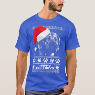 Rhodesian Ridgeback Cute Happy Holidays Christmas T-Shirt