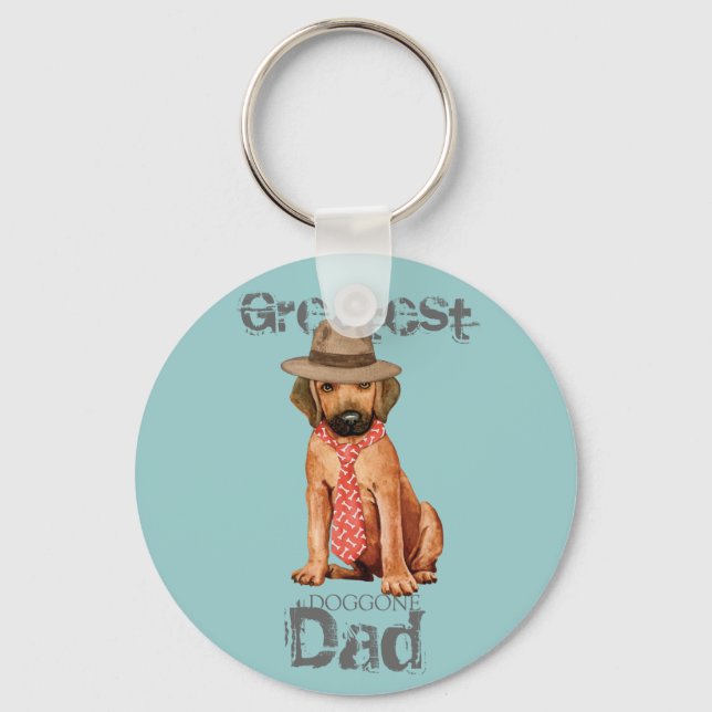 Rhodesian Ridgeback Dad Key Ring (Front)