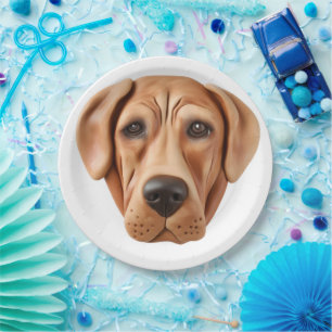 Rhodesian Ridgeback Dog 3D Inspired Paper Plate