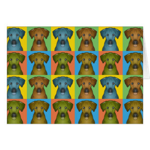 Rhodesian Ridgeback Dog Cartoon Pop-Art