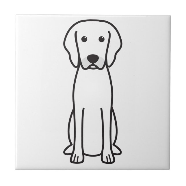 Rhodesian Ridgeback Dog Cartoon Tile (Front)