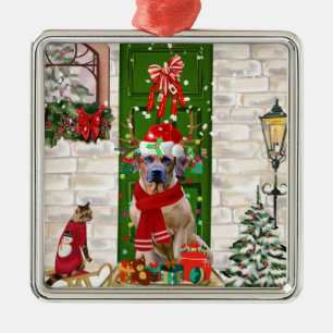 Rhodesian Ridgeback Dog Christmas  Metal Tree Decoration