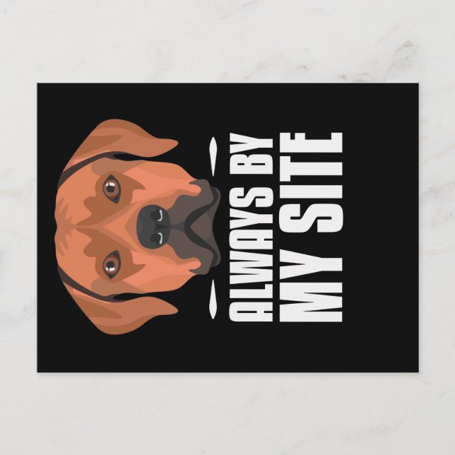 Rhodesian Ridgeback Dog Hair Glitter Postcard (Front)